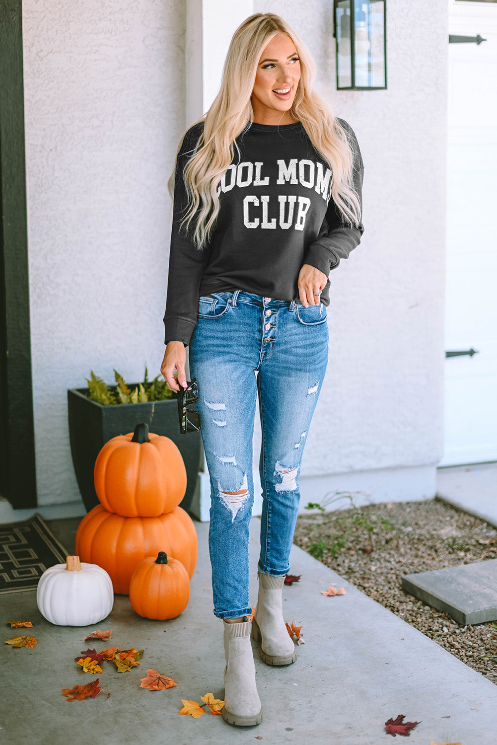 COOL MOM CLUB Sudadera Manga Corta Cuello Redondo