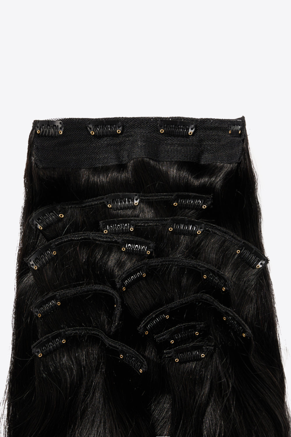 18''200g #1 Keep Me Elegant Extensiones de cabello liso con clip Cabello humano