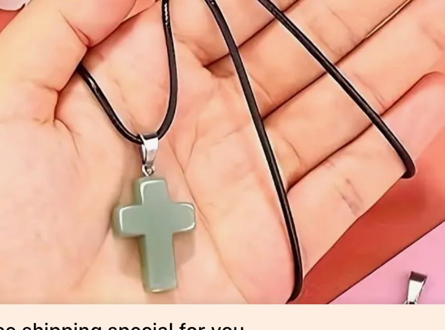 SBB Stone cross necklace