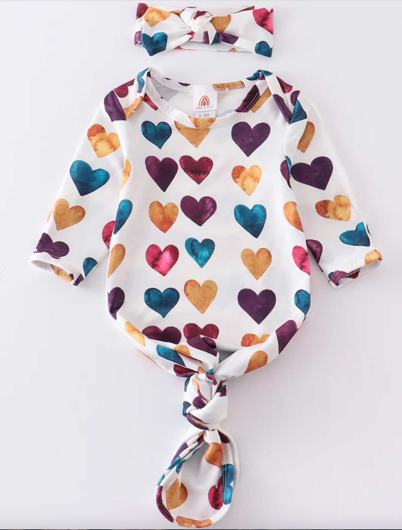 SBB Watercolor Heart Baby Gown