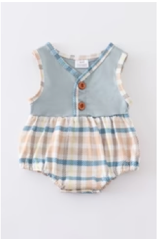 SBB Blue Plaid Bubble set