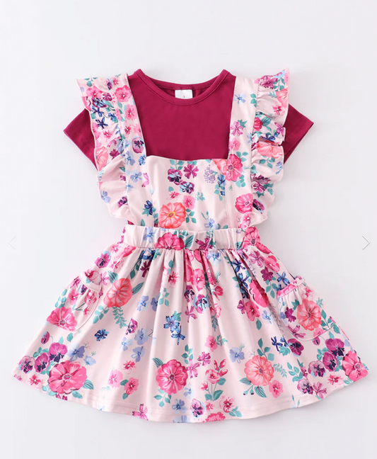 SBB Burgundy Floral Dress