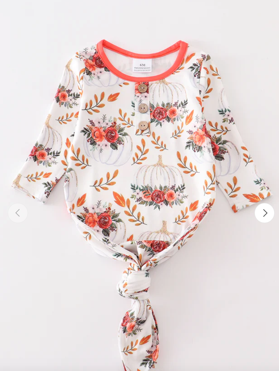 SBB Orange Floral Baby Gown