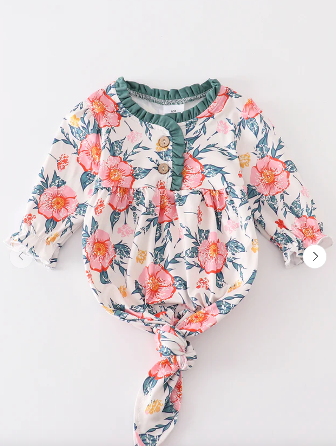 SBB Green Floral Baby Gown