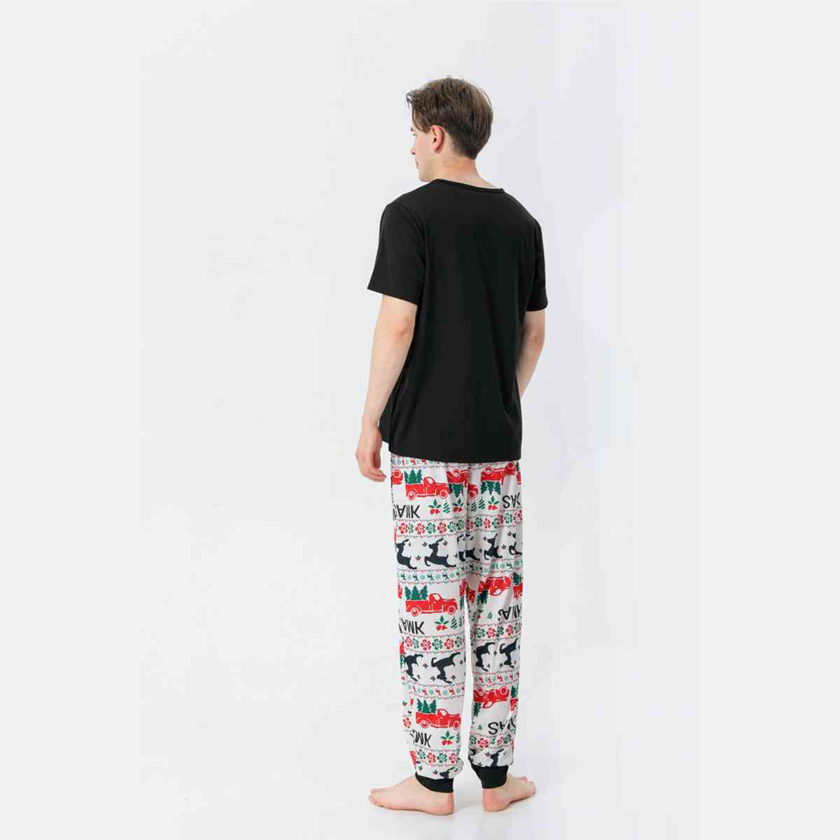 Conjunto de hombres con top gráfico y pantalones estampados MERRY CHRISTMAS