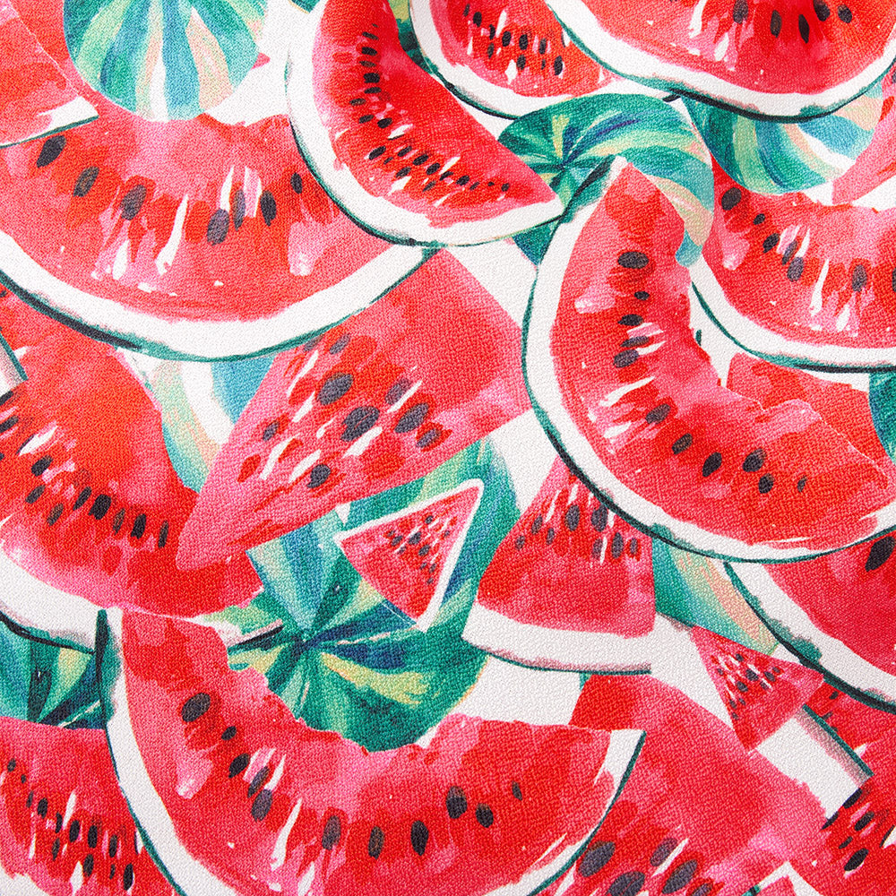 Watermelon Print Square Neck Bodysuit