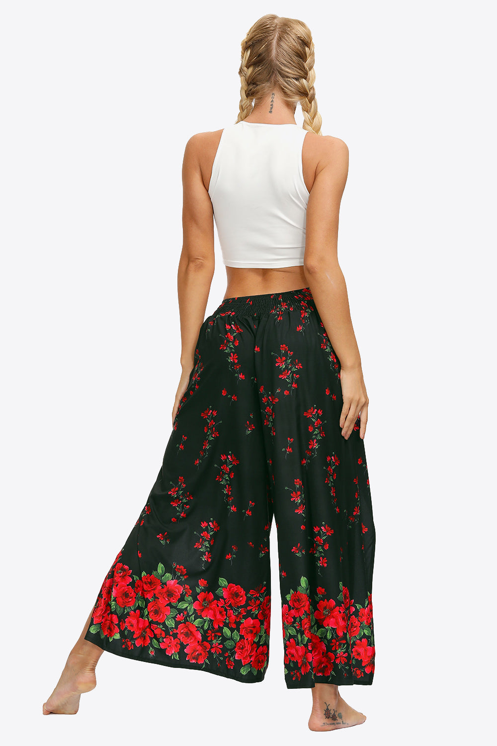 Split Wide Leg Long Pants