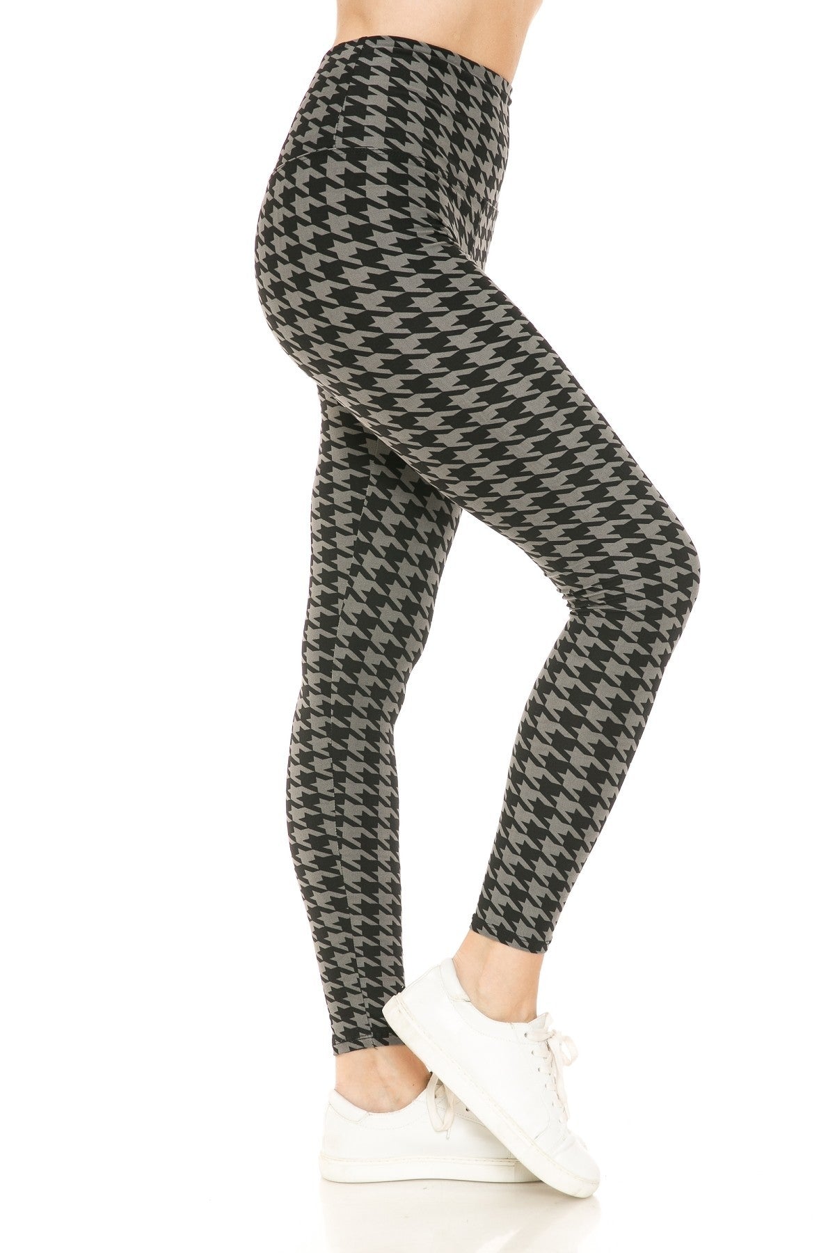 Leggings de cintura alta con estampado de pata de gallo y cinturilla estilo yoga 5