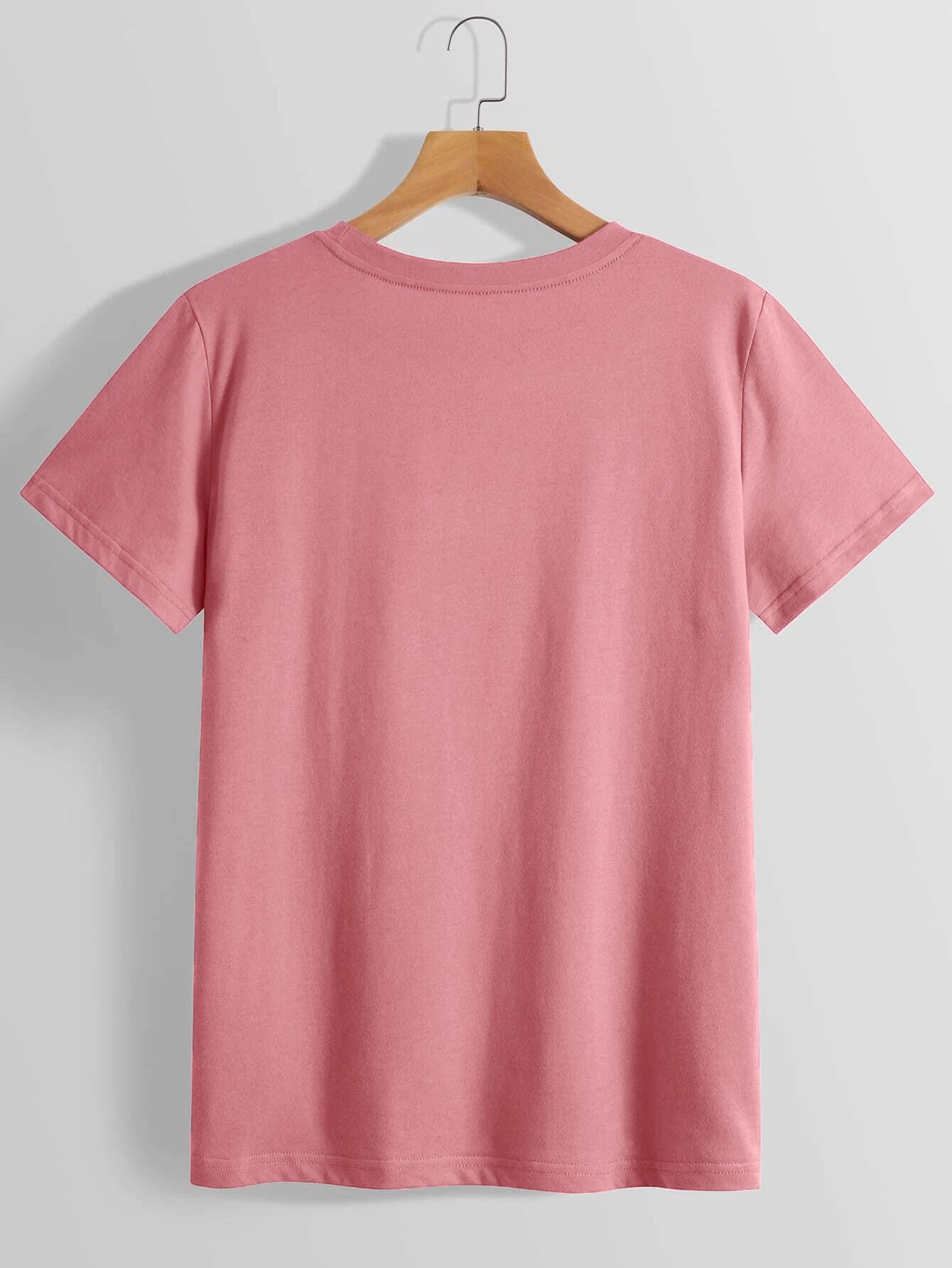 Sequin Lucky Clover Round Neck T-Shirt