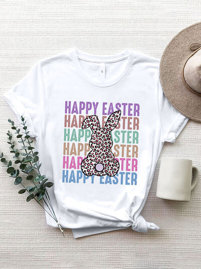 FELIZ PASCUA Camiseta Manga Corta Cuello Redondo