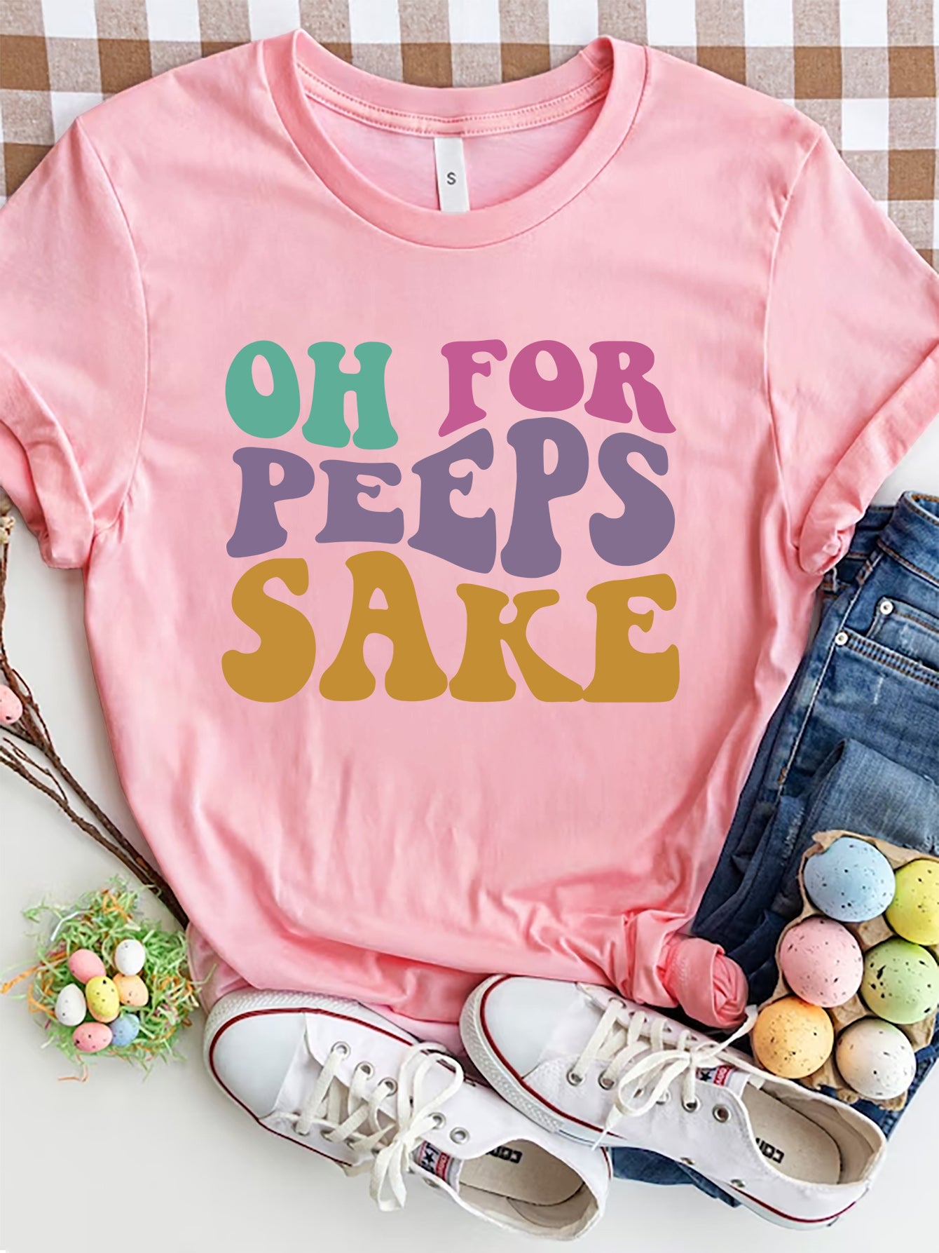 OH POR PEEPS SAKE Camiseta de cuello redondo